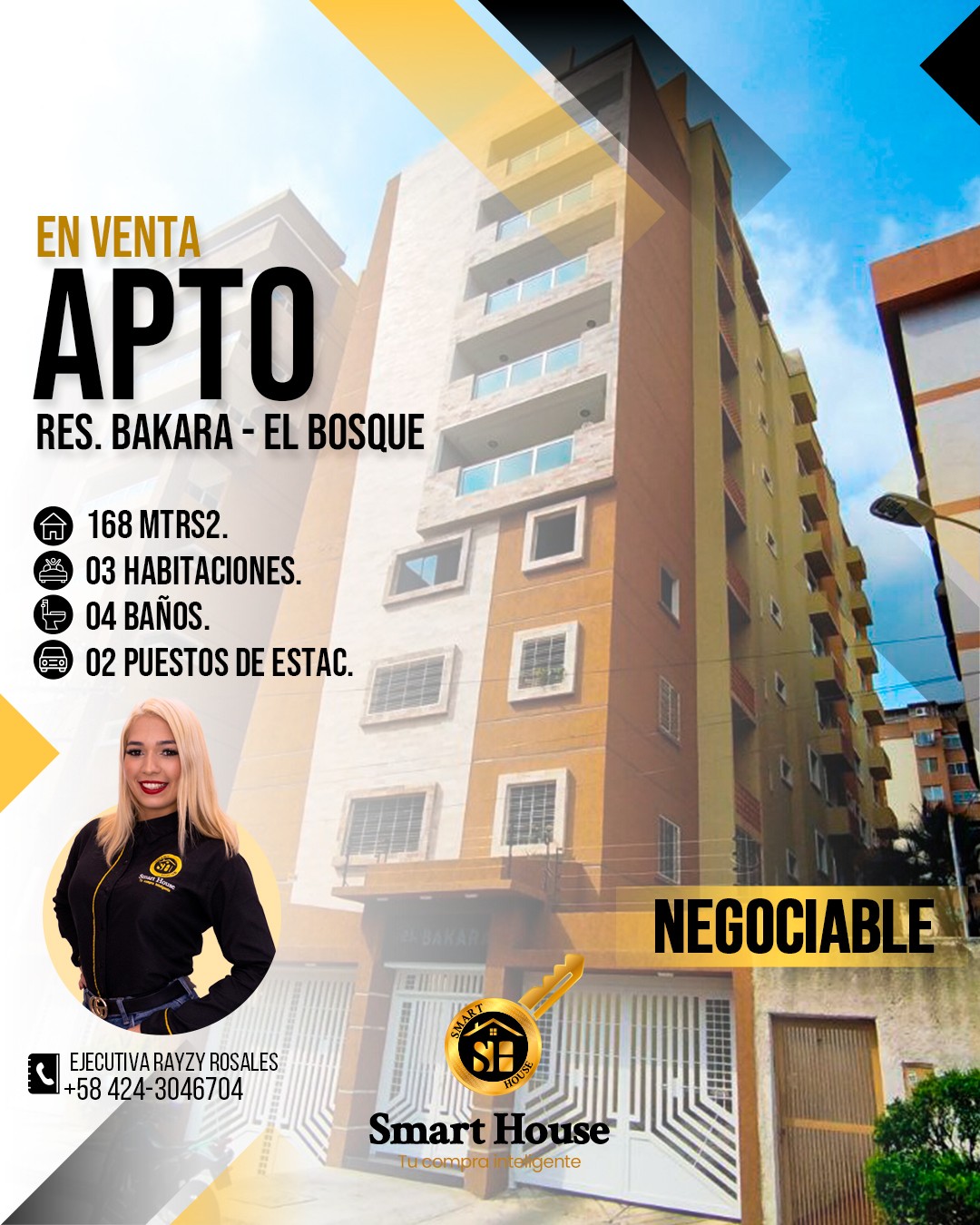 APARTAMENTO VENTA RES. BAKARA EL BOSQUE 